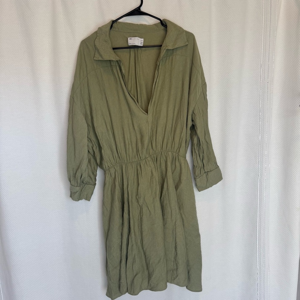 ASOS Curve Sage Green Long Sleeve Dress